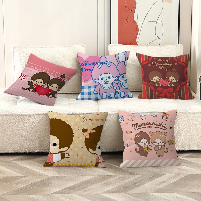Home Textiles Logo - Popular Logo M-Monchhichi Fashion Pillow Cover