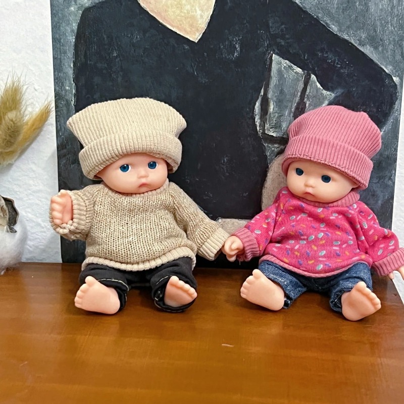 Home And Textiles Today - 1pc 12cm Reborn Miniature Doll, Simulation