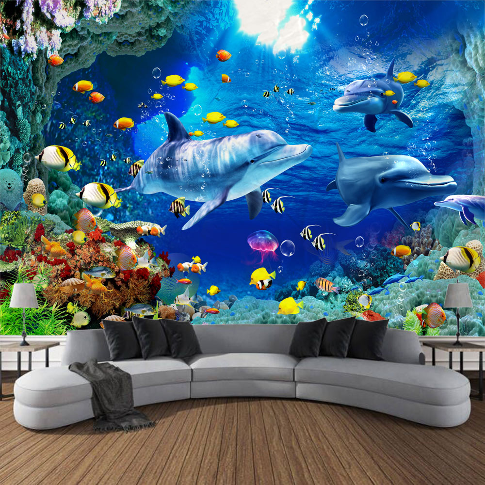 Linum Home Textiles - Undersea print tapestry psychedelic room decoration