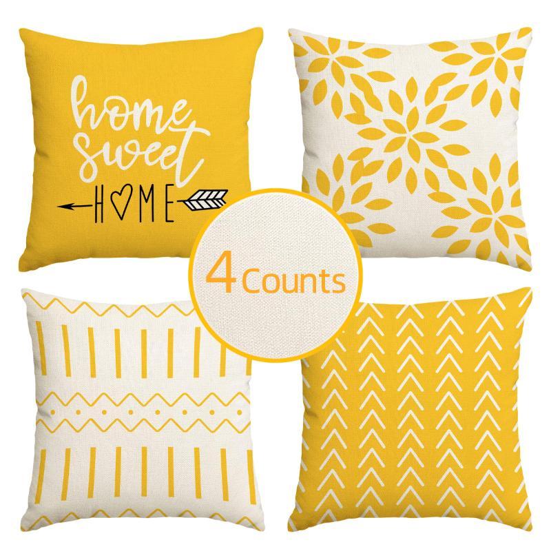Home Textiles & Decorations - Geometric Pattern Pillow Case without Filler