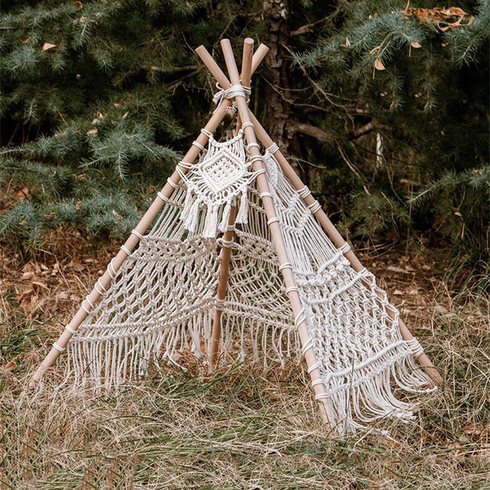 Linum Home Textiles - Nordic Style Hand-woven Macrame Tapestry Tent