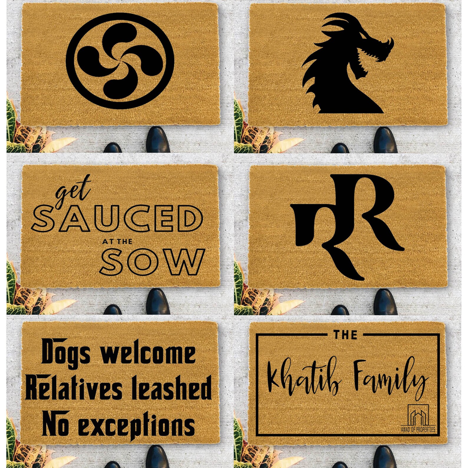 Custom Text Logo Doormat Fashi - Home Textiles Logo recensione e prezzo