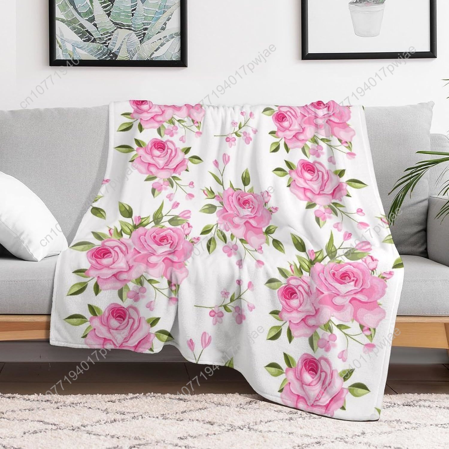 Pink Flower Throw Blanket Flor - Home Textiles & Decorations recensione e prezzo