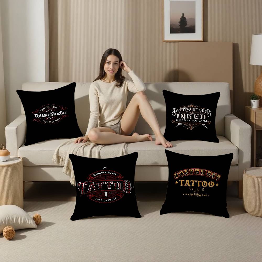 Tattoo Shop Logo Cushion Cover - Home Textiles Logo recensione e prezzo