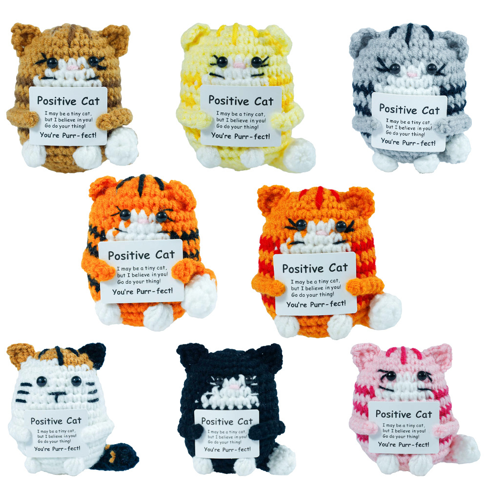 Funny Crochet Positive Cat Dol - Home And Textiles Today recensione e prezzo
