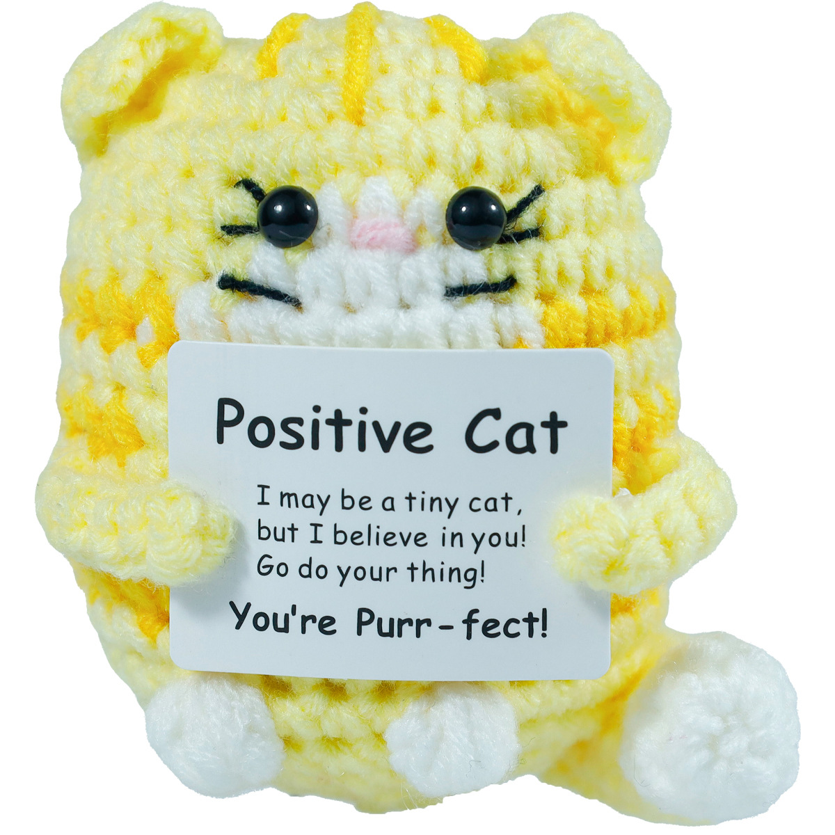 Funny Crochet Positive Cat Dol - Home And Textiles Today recensione e prezzo
