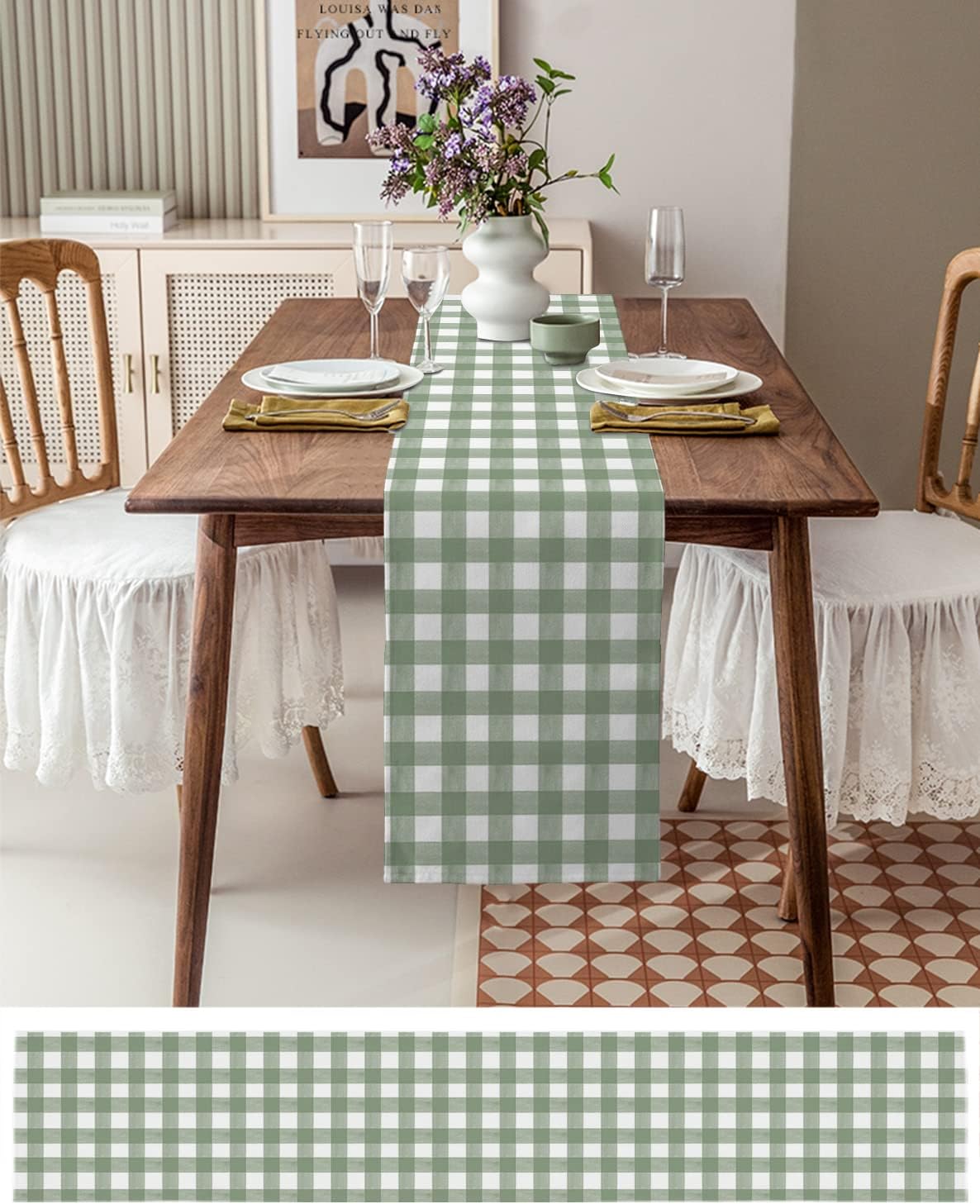 Green Buffalo Plaid Linen Tabl - Linum Home Textiles recensione e prezzo