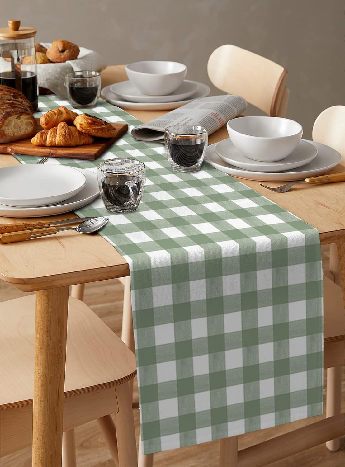 Green Buffalo Plaid Linen Tabl - Linum Home Textiles recensione e prezzo
