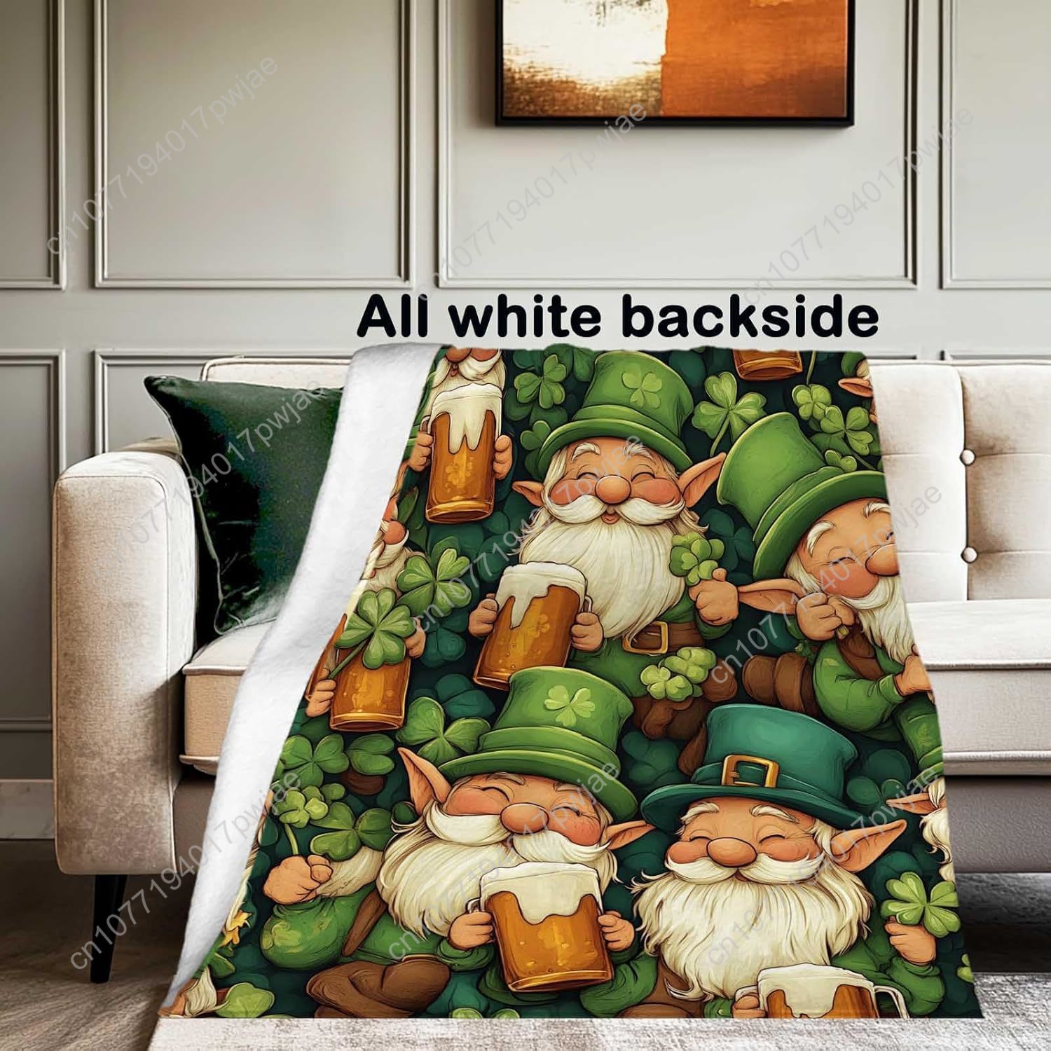 St. Patrick’s Day Gnome Throw  - Home And Textiles Today recensione e prezzo