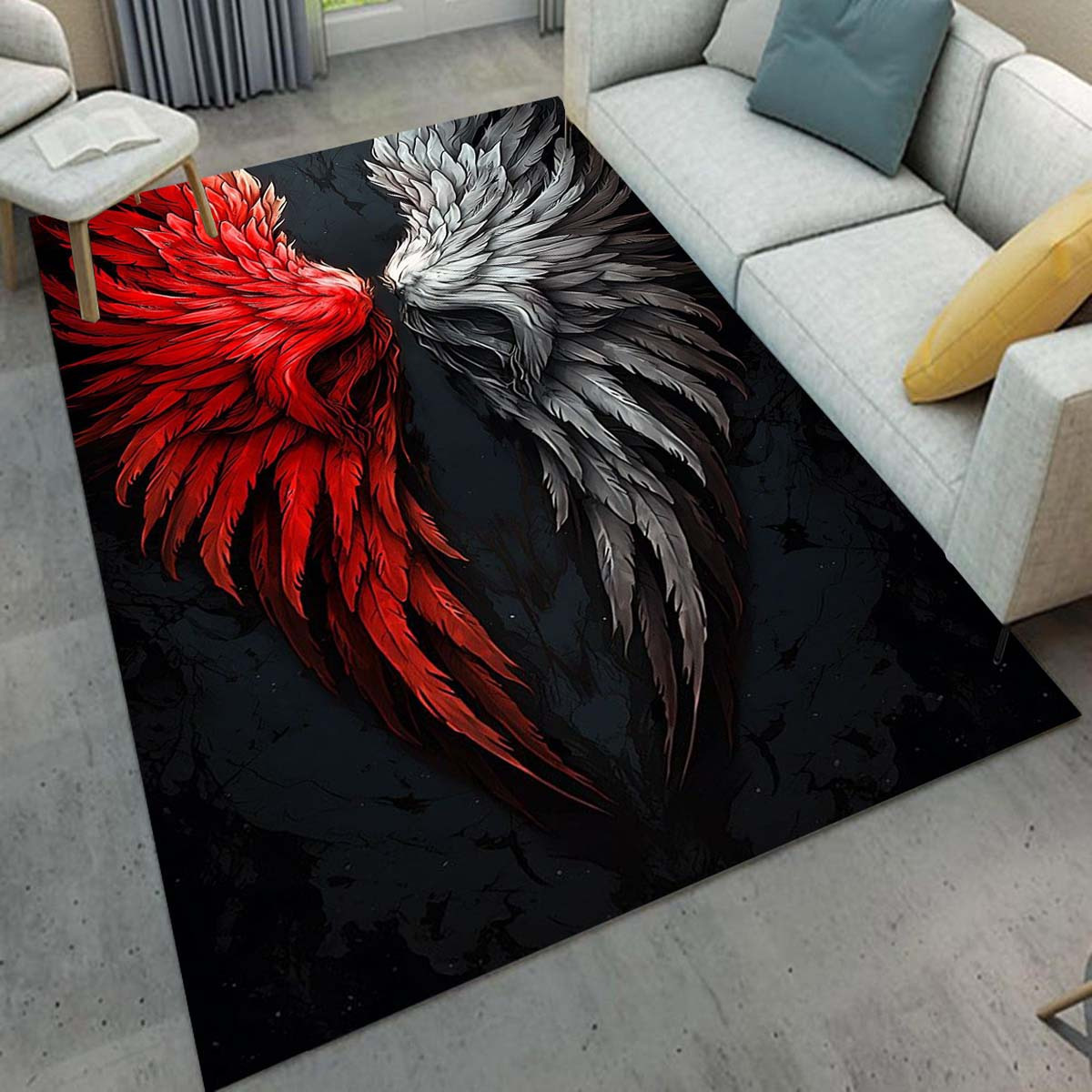 Red and White Wings Rug Modern - Home Art Textiles recensione e prezzo