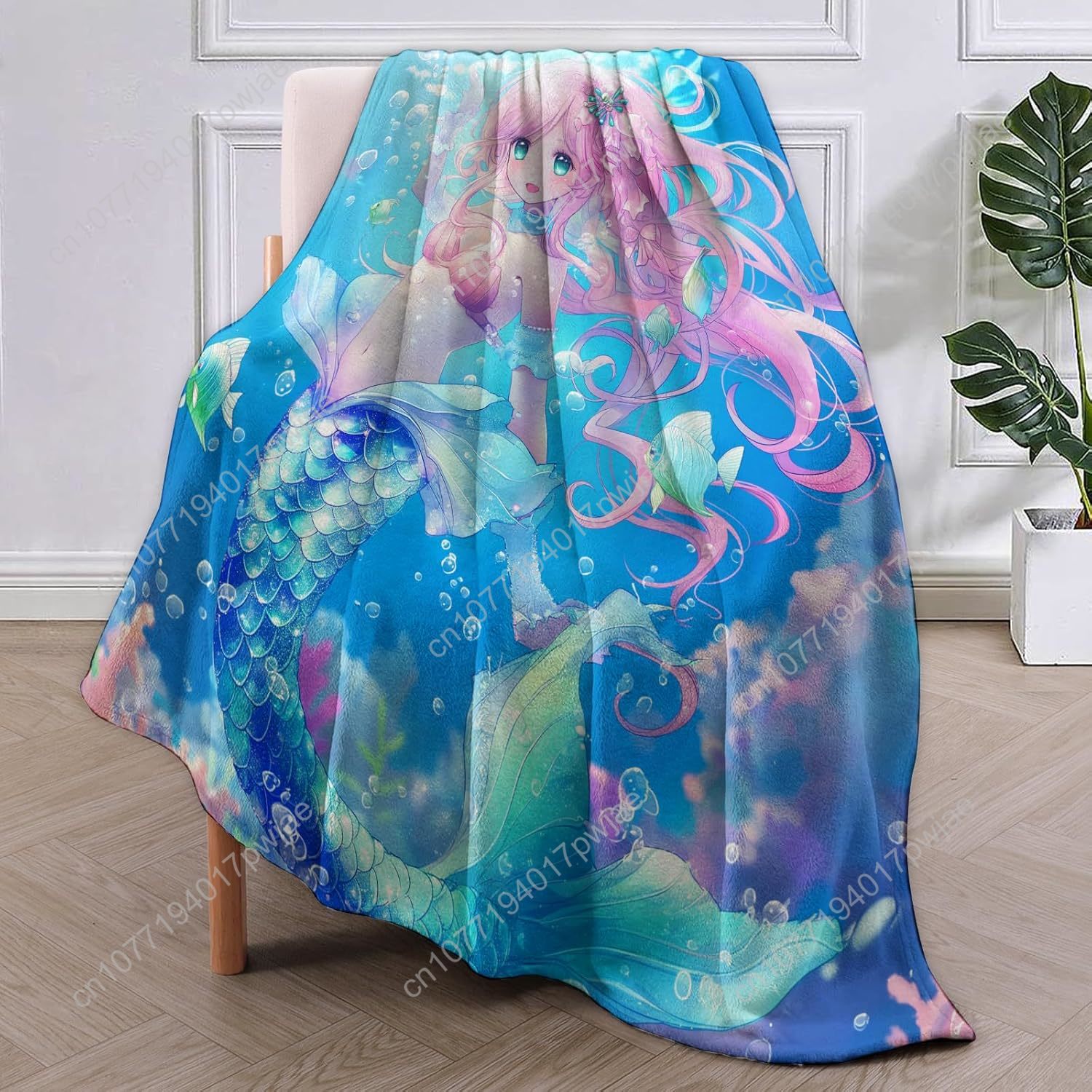 Cute Mermaid Blanket Cartoon F - Home Textiles & Decorations recensione e prezzo