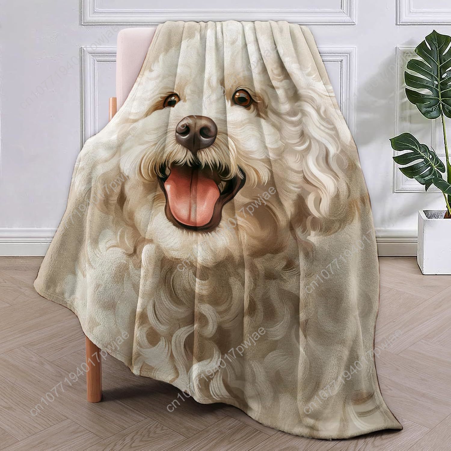 Joyful Poodle Portrait Blanket - Home Textiles & Decorations recensione e prezzo