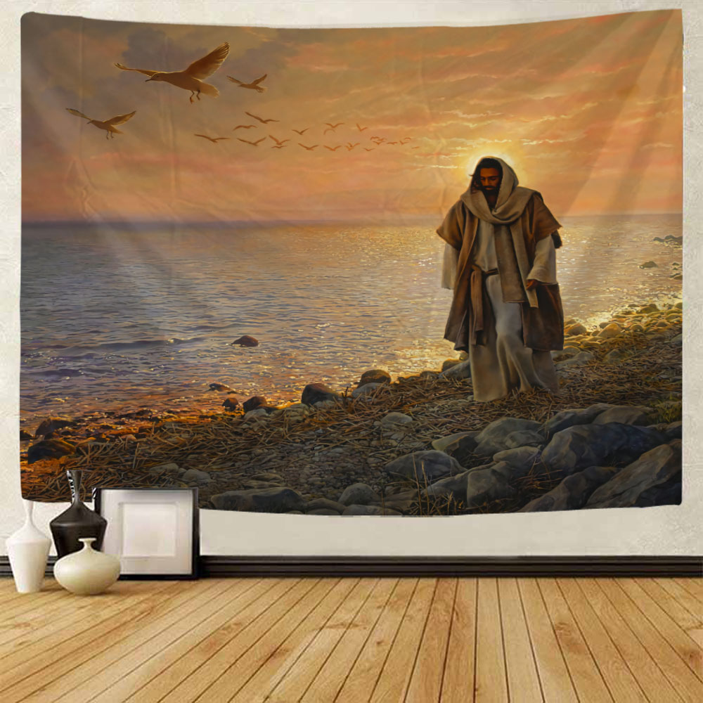 Jesus illustration art tapestr - Linum Home Textiles recensione e prezzo