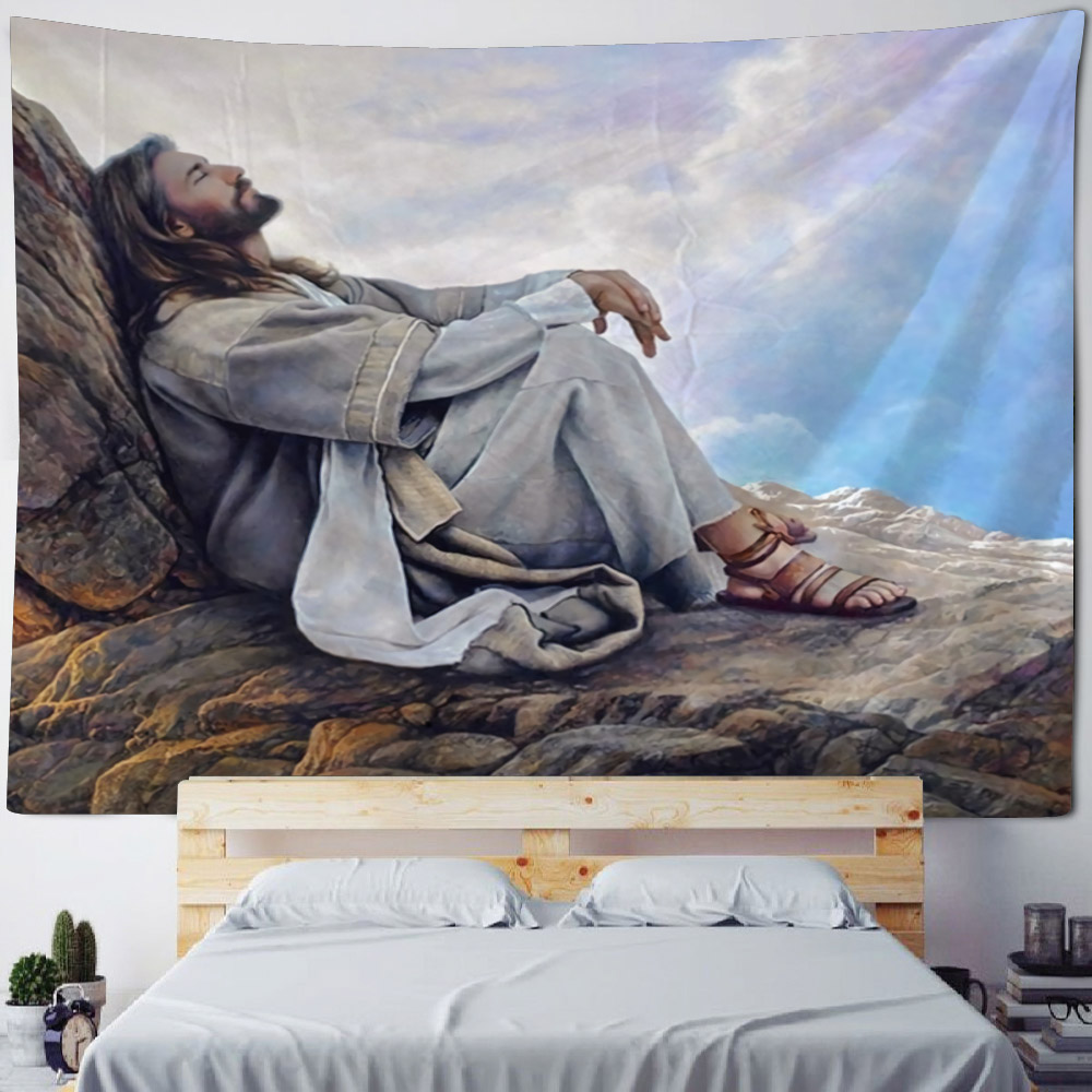 Jesus illustration art tapestr - Linum Home Textiles recensione e prezzo
