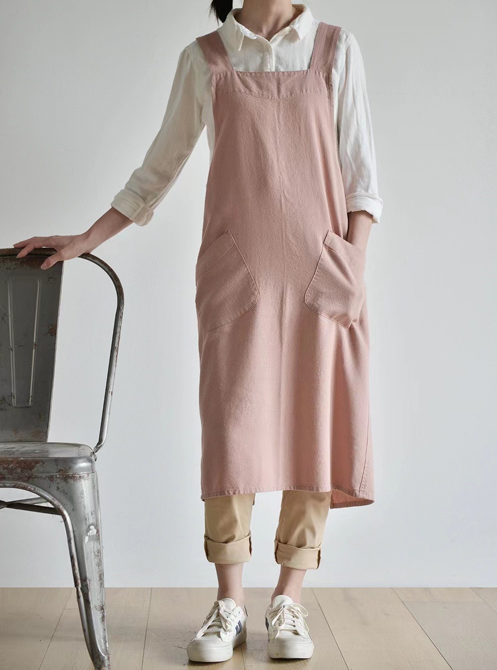 Long Cotton and Linen Apron La - Linum Home Textiles recensione e prezzo